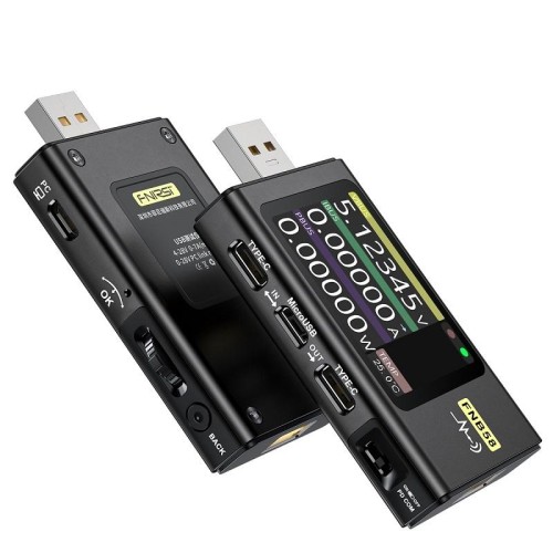 FNIRSI FNB58 USB Tensione Amperometro TIPO-C Tester di alimentazione a carica rapida, Specifica: Senza Bluetooth