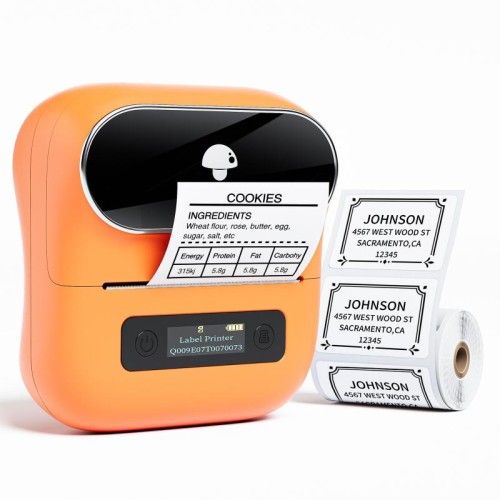 Phomemo M220 Gioielli Etichette per abbigliamento Stampante per etichette a strisce termiche Bluetooth (arancione)