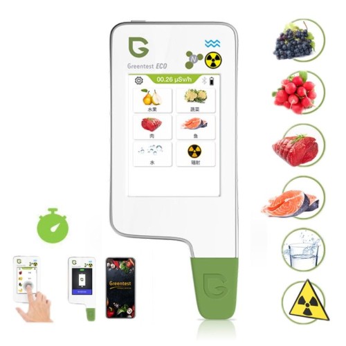 Greentest ECO6T Rilevatore ambientale di radiazioni nucleari di qualità dell'acqua di nitrati alimentari con timer, spina europea