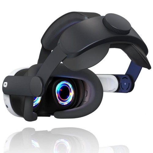 Per Meta Quest 3 VR cinghia per la testa regolabile per auricolare Elite (nera)
