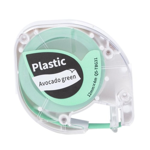 Nastro per etichette per materiali di consumo Phomemo P12 / P12 Pro 12 mm x 4 m, stile: parola nera su carta sintetica verde avocado