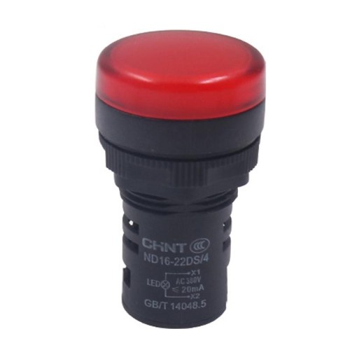 CHINT ND16-22DS Indicatore luminoso di segnalazione LED di alimentazione AD, modello: 24 V (rosso)