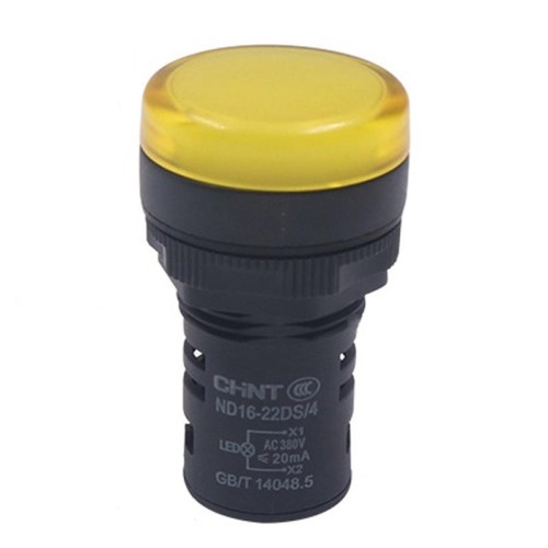 CHINT ND16-22DS Indicatore luminoso di segnalazione LED di alimentazione AD, modello: 24 V (giallo)