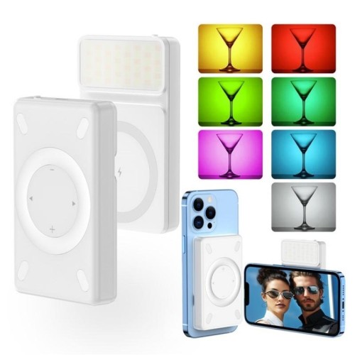 V17 Live Broadcast RGB LED Fill Light MagSafe Lampada magnetica per fotografia del telefono