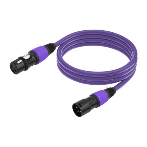 Cavo audio JC1015 XLR 3 pin maschio-femmina, lunghezza: 1 m (viola)