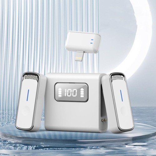 Microfono wireless lavalier SX88 1 TX + 2 RX con riduzione intelligente del rumore, specifiche: 8 pin (argento)