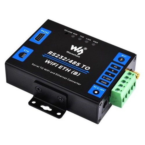 Server seriale Waveshare di livello industriale da RS232/485 a porta di rete WiFi/Ethernet RJ45
