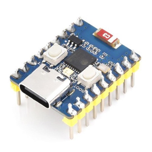 Mini scheda di sviluppo Waveshare 2.4GHz ESP32-C3, processore single-core ESP32-C3FN4 basato con header