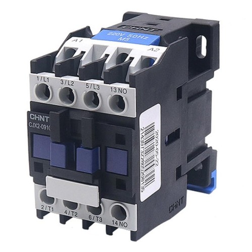 Contattore CA monofase multiuso CHNT CJX2-0910 9A 220V in lega d'argento