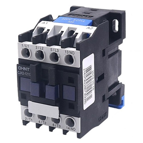 Contattore CA monofase multiuso CHNT CJX2-1210 12A 220V in lega d'argento