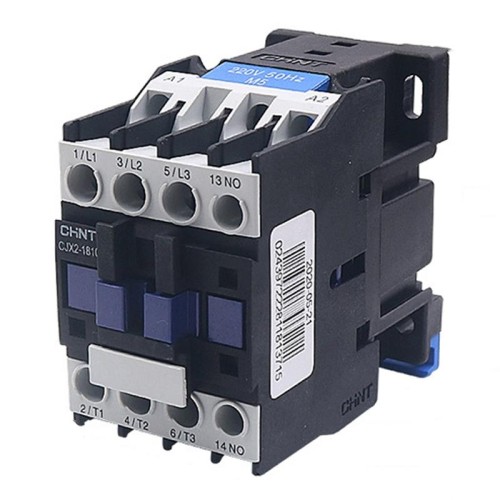 Contattore CA monofase multiuso CHNT CJX2-1810 18A 220V in lega d'argento