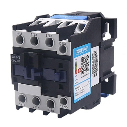 Contattore CA monofase multiuso CHNT CJX2-3210 32A 220V in lega d'argento