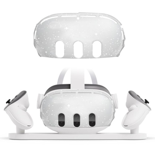 Per guscio protettivo per PC Meta Quest 3, stile: guscio singolo (trasparente glitterato)