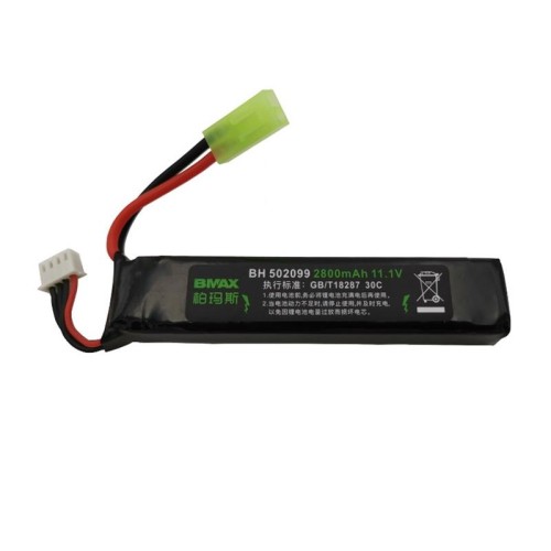 Batteria ricaricabile agli ioni di litio BMAX 11,1 V ad alta velocità 30 C con scarico ad acqua per fucile a biglie, spina: guscio verde Oda Palace