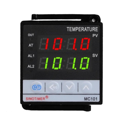 SINOTIMER MC101 Ingresso universale Custodia corta PID Regolatore di temperatura intelligente Misuratore Riscaldamento Raffreddamento Relè SSR Uscita a stato solido