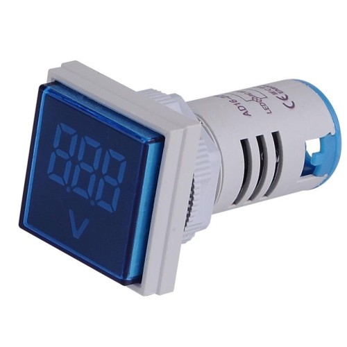 SINOTIMER ST17V Indicatore del segnale di tensione CA Display digitale a LED quadrato da 22 mm Testina di tensione CA 60-500 V (01 Rosso)