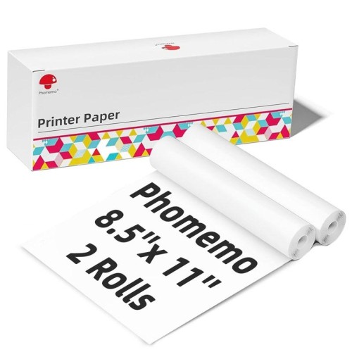 Phomemo 2 rotoli di carta termica da lettera per stampante portatile M18F