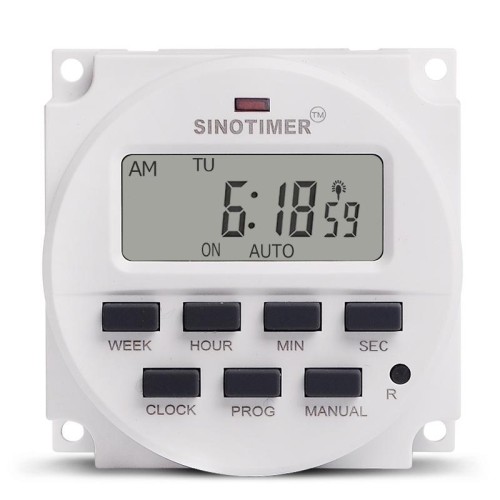 SINOTIMER TM618SH Relè temporale programmabile con timer LCD digitale a intervallo di 1 secondo 220 V