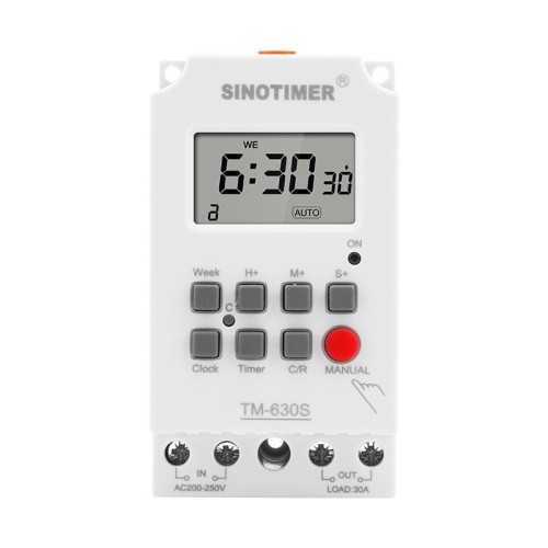 SINOTIMER TM630S-2 220V 30A Temporizzatore Relè programmabile settimanale con intervallo di 1 secondo