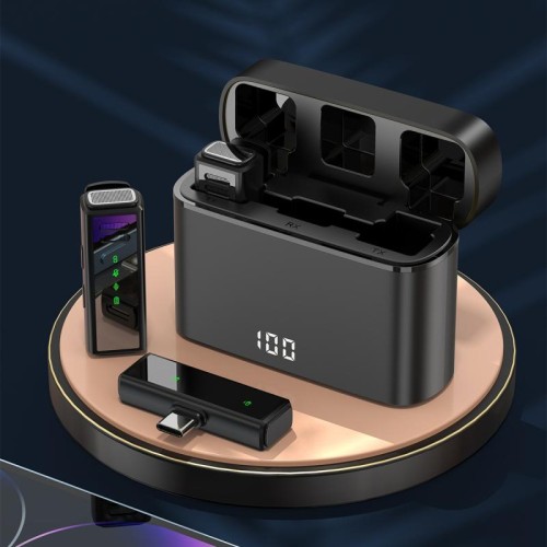 J88 Mini microfono wireless per collare con riduzione intelligente del rumore, specifiche: 8 pin (nero giallo)