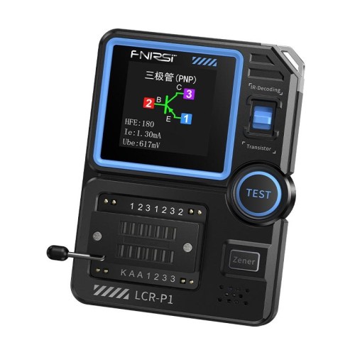FNIRSI LCR-P1 Transistor Tester Strumento di ispezione dei componenti elettronici multifunzionale (nero)
