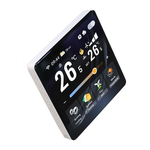 Termostato intelligente BAC-2005ELW Wi-Fi a quattro canali con schermo da 4 pollici (bianco)
