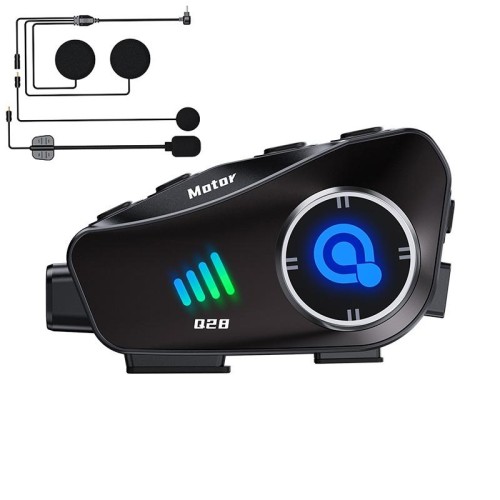 KUQIBAO Q28 Casco da motociclista Auricolare Bluetooth Registratore (Microfono rigido)