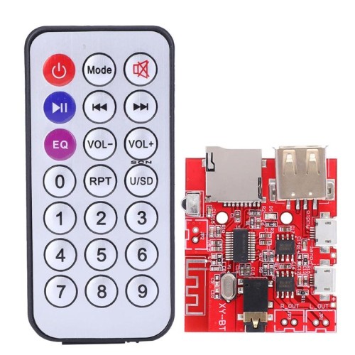 Modulo di decodifica MP3 Bluetooth 4.1 Scheda ricevitore audio Scheda amplificatore altoparlante auto lossless Scheda circuito modificata (con RC rosso)