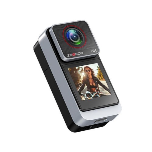 SOOCOO SAW1 con scheda di memoria da 32G 4K HD anti-vibrazione impermeabile registratore di guida per moto telecamera subacquea montata sul petto
