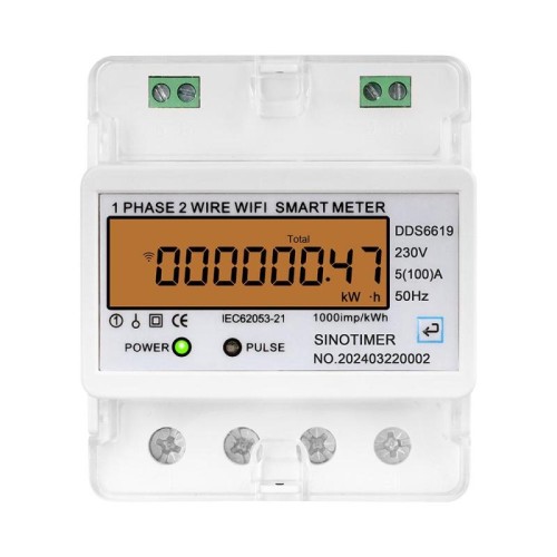 SINOTIMER DDS6619-047 100A senza interruttore monofase Tuya WiFi Energy Meter AC 220V