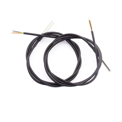 2 pz/confezione DS18B20 Sonda sensore di temperatura impermeabile in acciaio inossidabile incapsulata Cavo da 1 m
