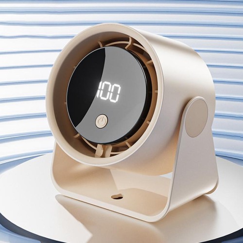 Ventilatore elettrico da tavolo con display digitale FS-22 a 100 velocità e circolazione dell'aria (nero)