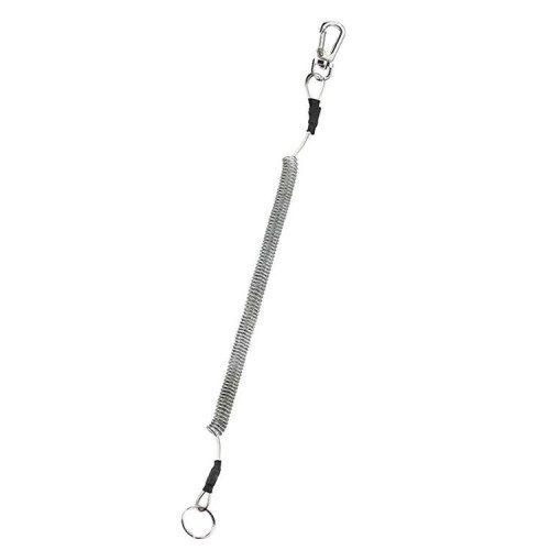 Cordino a molla in TPU portachiavi multifunzionale anti-smarrimento per esterni, lunghezza: 32 cm (grigio)