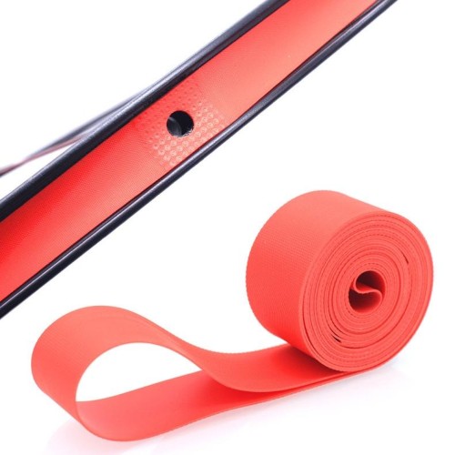 20 pz Road Mountain Bike Anti-Stab Pneumatico per pneumatici per biciclette Set di ruote per biciclette PVC Nastro fodera a raggio PVC, Colore: rosso (26 pollici x 18 mm)
