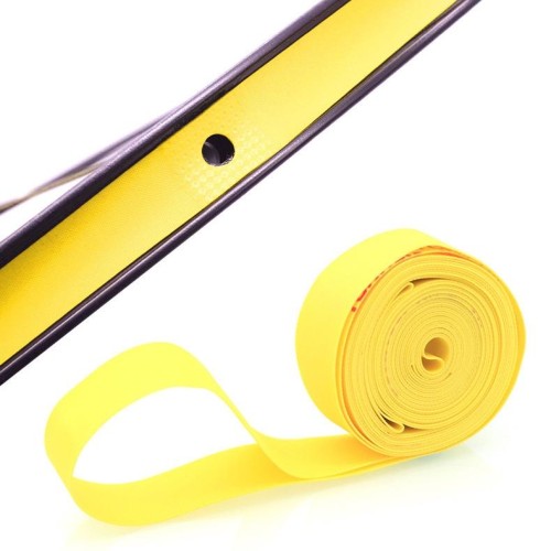 20 pz Road Mountain Bike Anti-Stab Pneumatico per pneumatici per biciclette Set di ruote per biciclette Nastro in fodera a raggio PVC, colore: giallo (700c x 18 mm)