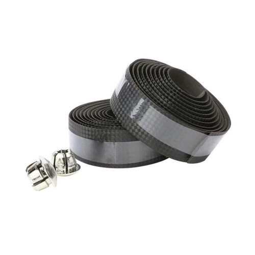 2 coppie Ties da manubrio per bici da strada per texture in fibra di carbonio (nero)