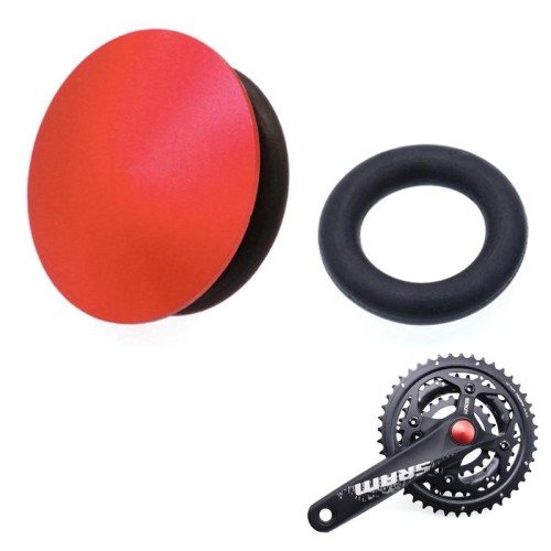 Guarnitura cava integrata in lega di alluminio CNC per bicicletta, misura: 21-23 mm (rosso)