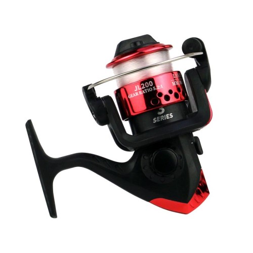 Mulinello da spinning YUMOSHI JL200 con filo (argento galvanizzato)