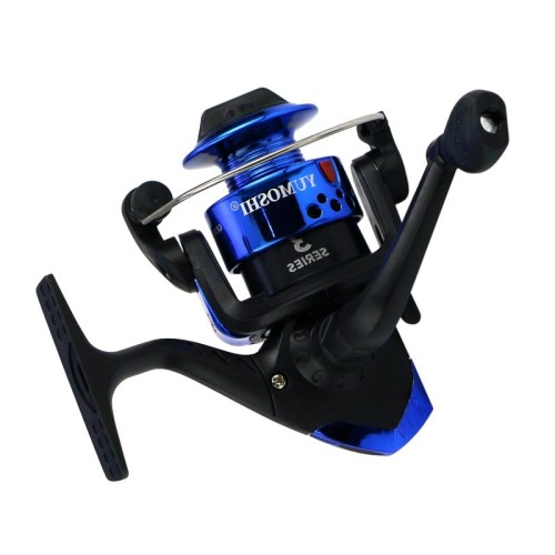 Mulinello da pesca YUMOSHI JL200 senza placcatura del filo Mulinello da spinning con movimento in metallo (blu elettrolitico)