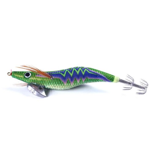 HENGJIA 14cm 20g Luce Notturna Legno Gamberetti Esca Finta Calamari Gancio Luya Bait, Colore: 3