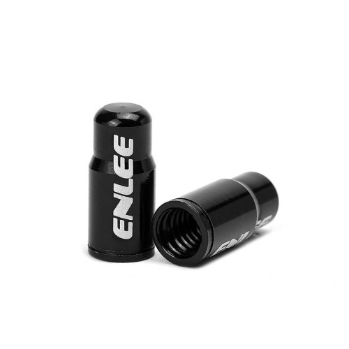 ENLEE E-FZ1004 2 pz/set Tappi per valvole francesi per biciclette Tappo antipolvere in lega di alluminio per cappucci delle valvole dei pneumatici (Blu)