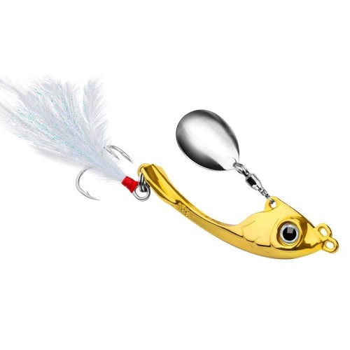 PROBEROS DW570 Esche da pesca Spinning Paillettes Long Casting Tremor Swimming VIB Micro Tremor Esca in lega di zinco (dorata) Peso: 13 g