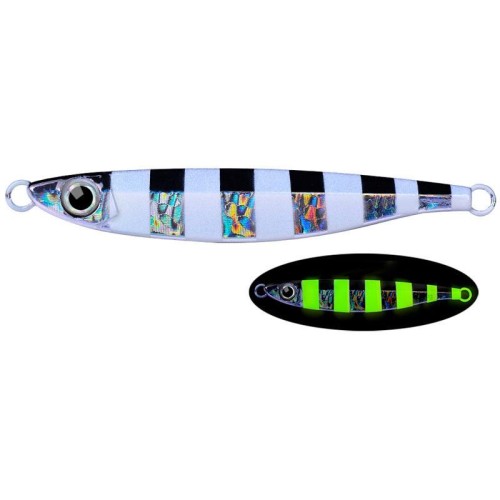 PROBEROS LF121 Esca con piastra in ferro per pesca in barca con laser ad affondamento rapido, peso: 60 g (colore luminoso E)
