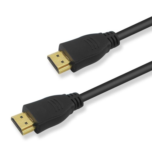 Cavo da 1 m HDMI 19 pin maschio a HDMI 19 pin maschio, versione 1.3, supporto TV HD / Xbox 360 / PS3 ecc. (Nero + placcato in oro)