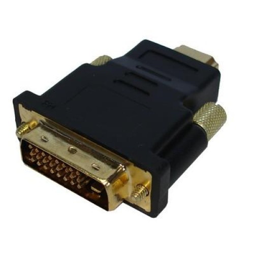 Adattatore da HDMI 19 pin maschio a DVI 24 + 1 pin maschio (placcato in oro) (nero)