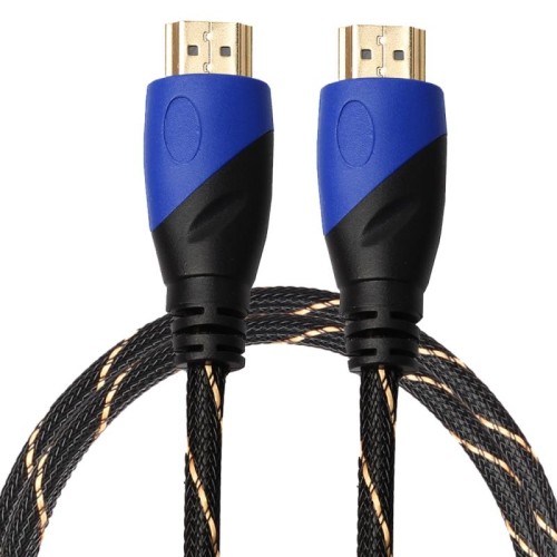 1m HDMI 1.4 Versione 1080P Woven Net Line Blue Black Head Cavo adattatore HDMI maschio a HDMI maschio connettore audio video