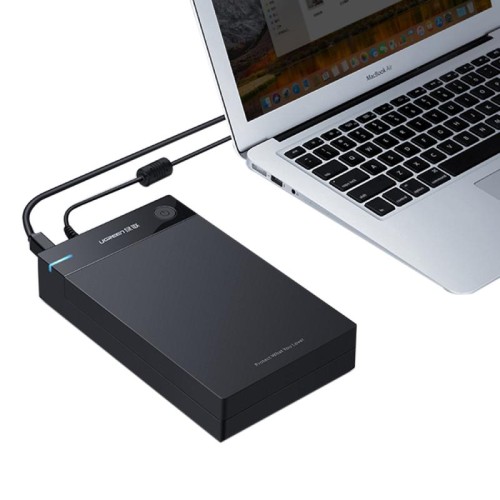 UGREEN US222 Custodia HDD 2.5 / 3.5 pollici SATA a USB 3.0 Adattatore SSD Scatola per unità disco rigido Custodia HDD esterna, supporto protocollo UASP