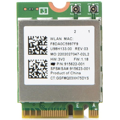RTL8822BE Scheda adattatore di rete dual band AC 433M Scheda adattatore di rete wireless Bluetooth 4.0 per Dell / ASUS / Toshiba / Sony / Acer