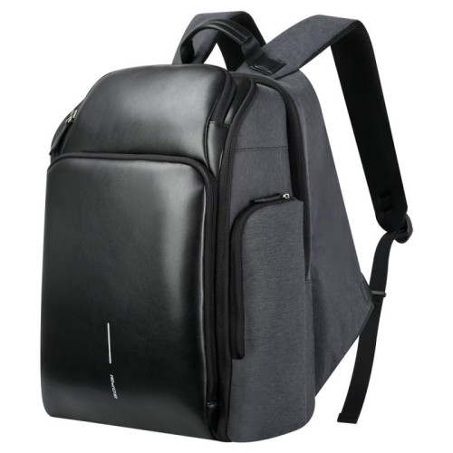 Bopai 851-010128 Borsa a tracolla doppia impermeabile antifurto aziendale di grande capacità, con porta di ricarica USB, dimensioni: 34x19x43 cm (nero)