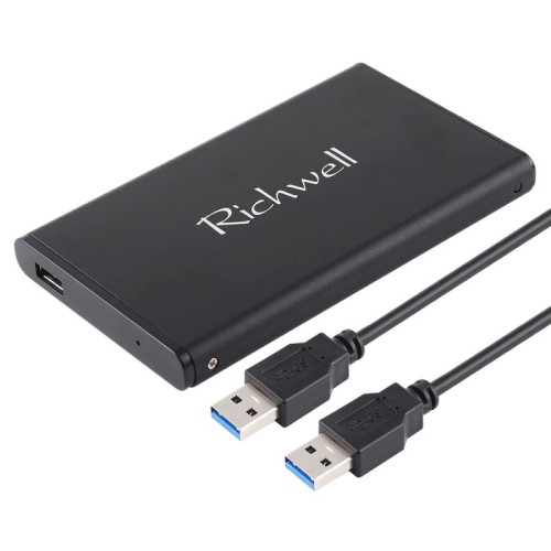 Richwell SATA R2-SATA-1TGB 1TB 2,5 pollici USB3.0 Super Speed ​​Interface Unità disco rigido mobile (nero)